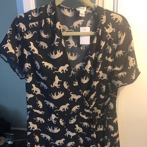 J. crew dress with front tie. Above knee